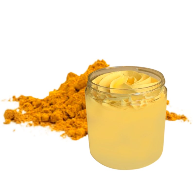 Handmade Turmeric & Kojic Body Moisturizer, Skin Brightening, Dark Spots, Inner Thigh Cream,